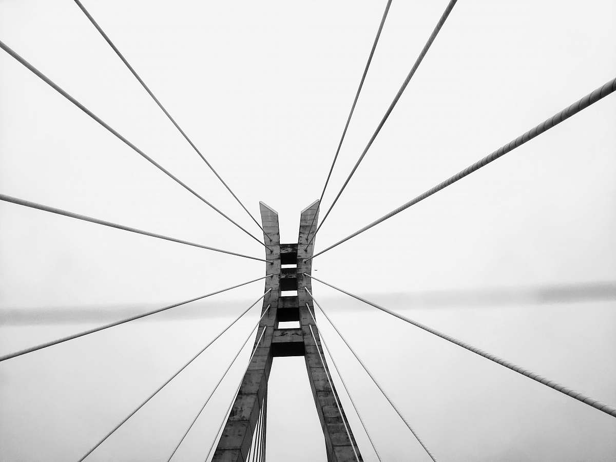 lekki - ikoyi link bridge grayscale photography of bridge lagos